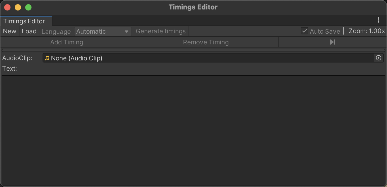 Timings Editor