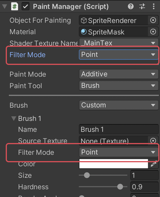 PaintManager Point Filter Mode